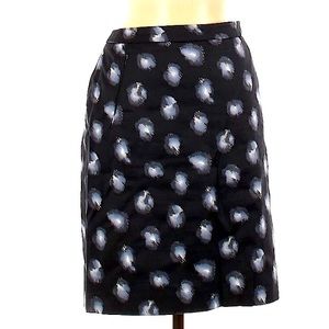 Halogen 14 blue & abstract pattern pencil skirt